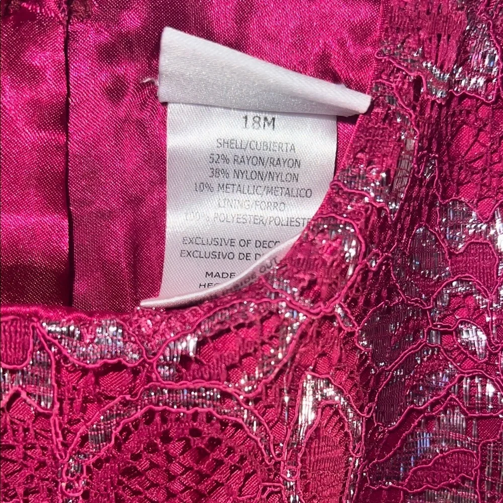 Elegant Burgundy Lace Kids Dress